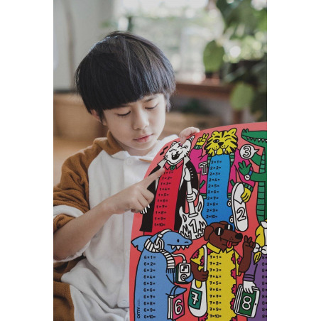 TABLICZKA MNOŻENIA plakat z naklejkami 100x70 cm