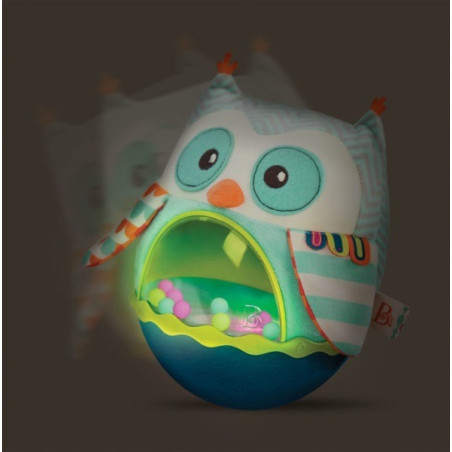 SOWA KIWAJKA wańka wstańka z muzyką i światełkami