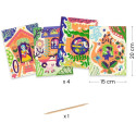 FANTAZYJNE DOMKI zestaw artystyczny zdrapywanka