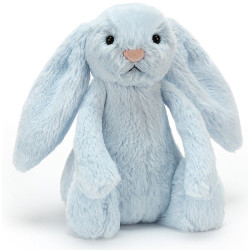 KRÓLICZEK niebieska grzechotka Bashful Blue Bunny Rattle 18 cm