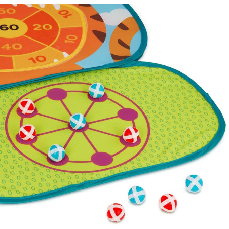 GRA ZRĘCZNOŚCIOWA tarcza z piłeczkami na rzep 3w1 Toss ‘n’ Score