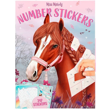 NUMBER STICKERS zestaw kreatywny z naklejkami Miss Melody