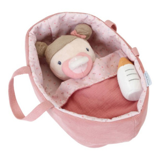 BABY ROSA lalka szmacianka w nosidełku