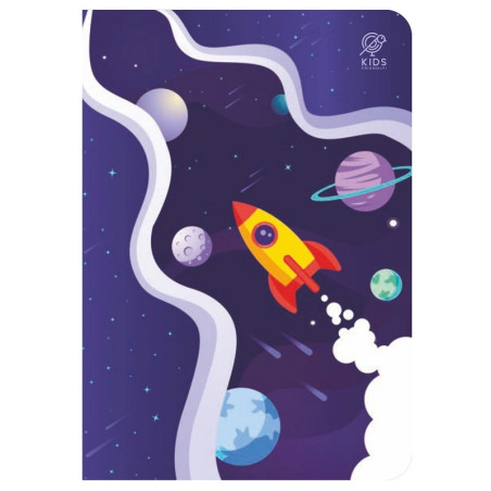 ZESTAW ZESZYTÓW A5 W KRATKĘ 16 kartek 10 szt. In Space