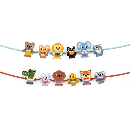 PRZYJACIELE drewniana nawlekanka FilaFriends