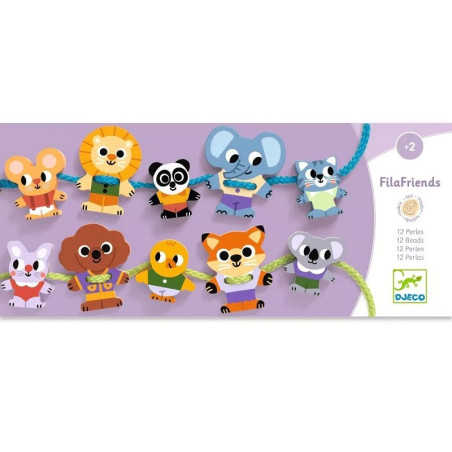 PRZYJACIELE drewniana nawlekanka FilaFriends