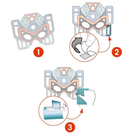 SUPERROBOTY maski zestaw kreatywny zrób to sam
