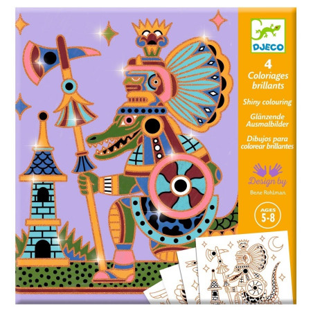 WOJOWNICZE ZWIERZĘTA metaliczne kolorowanki