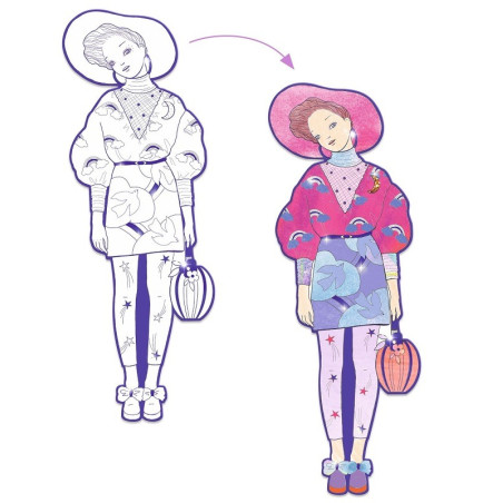 ZAHO metaliczne kolorowanki elegantki