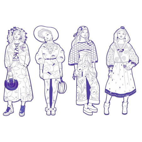 ZAHO metaliczne kolorowanki elegantki