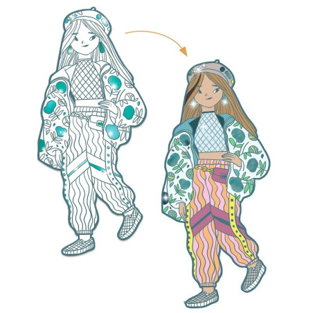 ANGELE metaliczne kolorowanki elegantki