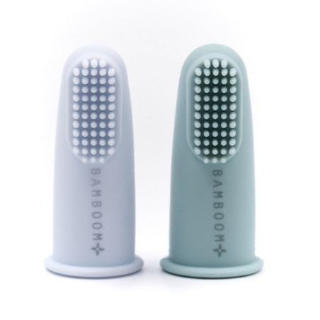 NIEBIESKA silikonowa szczoteczka na palec zestaw 2 szt.