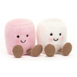 WESOŁE PIANKI MARSHMALLOW przytulanka 2szt. Amuse 11 cm