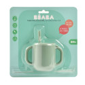 SAGE GREEN silikonowy kubek ze słomką 170 ml