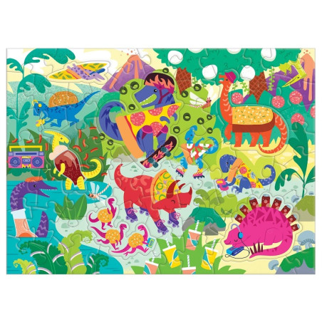 PIZZASAURUS tekturowe puzzle sensoryczne z elementami zapachowymi 60 el.