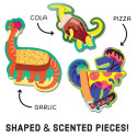 PIZZASAURUS tekturowe puzzle sensoryczne z elementami zapachowymi 60 el.