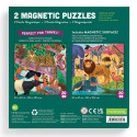 SAFARI I DŻUNGLA puzzle magnetyczne 2x20 el.
