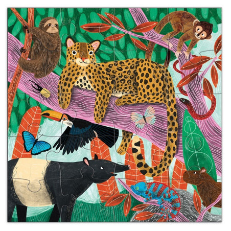 SAFARI I DŻUNGLA puzzle magnetyczne 2x20 el.