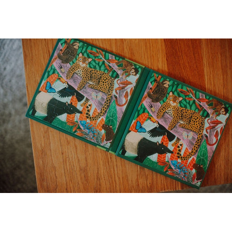 SAFARI I DŻUNGLA puzzle magnetyczne 2x20 el.