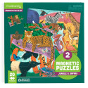 SAFARI I DŻUNGLA puzzle magnetyczne 2x20 el.