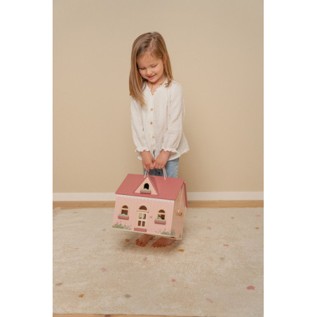 PRZENOŚNY DOMEK DLA LALEK z akcesoriami