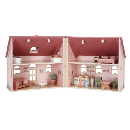 PRZENOŚNY DOMEK DLA LALEK z akcesoriami