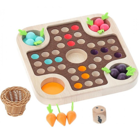 OGRÓDEK WARZYWNY drewniana gra chińczyk