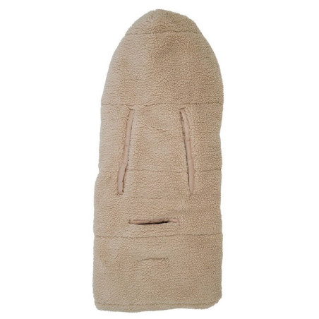 BEŻOWY polarowy wielofunkcyjny otulacz Teddy Beige