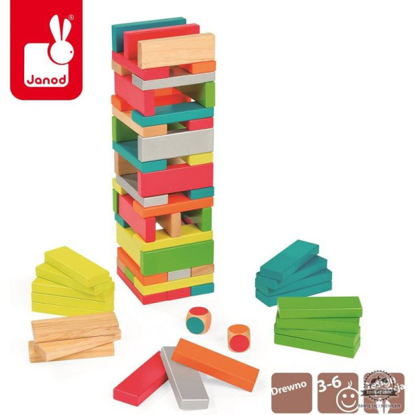 JENGA gra z kolorami Equilibloc