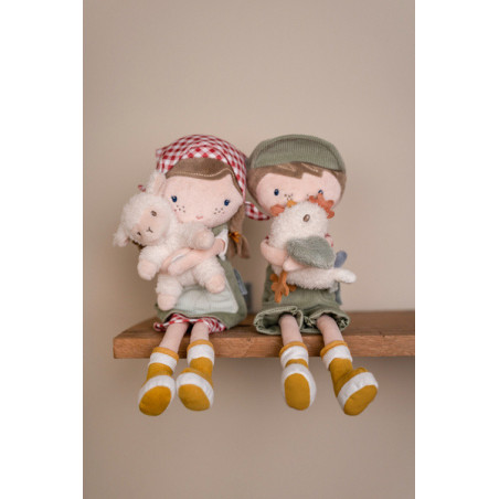 FARMERKA ROSA Z OWIECZKĄ lalka szmacianka 35 cm