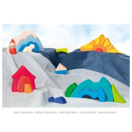 MIŚ POLARNY drewniana mozaika klocki 26 elem.