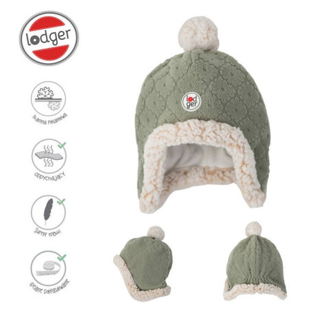 SZAŁWIOWA dwuwarstwowa zimowa czapeczka z polaru 3-6 m Fleece Elm
