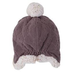 WRZOSOWA dwuwarstwowa zimowa czapeczka polar 3-6m Fleece Mauve