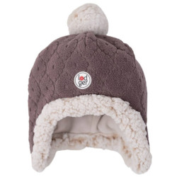 WRZOSOWA dwuwarstwowa zimowa czapeczka z polaru 6-12 m Fleece Mauve