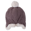 WRZOSOWA dwuwarstwowa zimowa czapeczka polar 6-12m Fleece Mauve