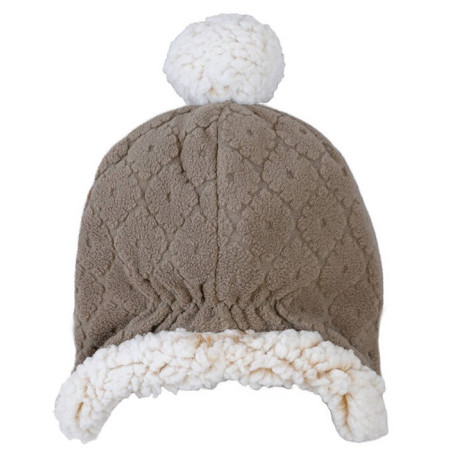 BRĄZOWA dwuwarstwowa zimowa czapeczka polar 1-2 lata Fleece Buffalo