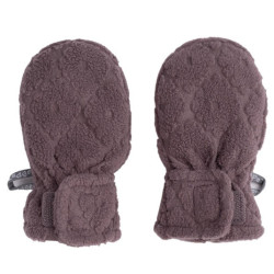 WRZOSOWE rękawiczki niemowlęce z polaru 0-12 m Fleece Mauve