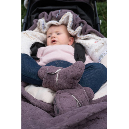 WRZOSOWE buciki kapcie polar z antypoślizgową podeszwą 12-18m Mauve