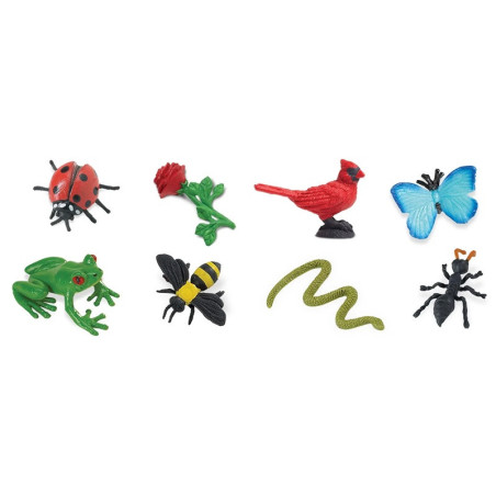 MINI ŻYCIE W OGRODZIE zestaw 8 figurek