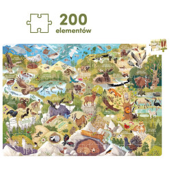 PARKI NARODOWE dzikie puzzle tekturowe 200 el.