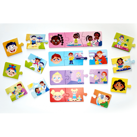 EMOCJE. UKŁADANKI MALUCHA zestaw 21 el.