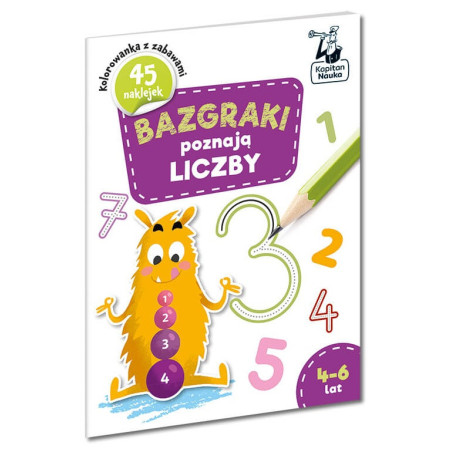 BAZGRAKI POZNAJĄ LICZBY książeczka z ćwiczeniami i naklejkami