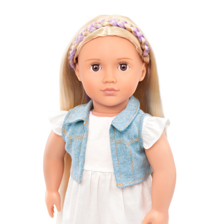 PHOEBE duża lalka blondynka 46 cm z regulowanymi włosami do stylizacji