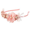 KWIATY różowa opaska do włosów Diede