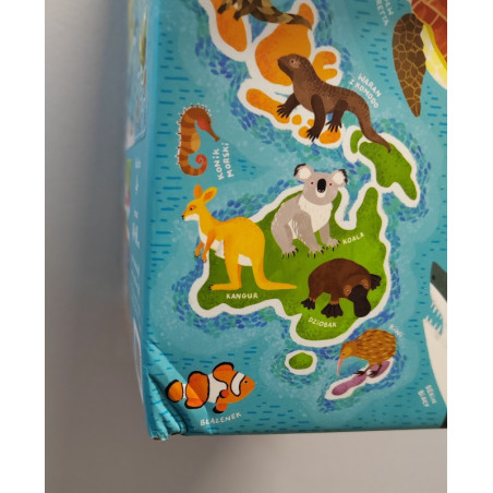 OUTLET - MAPA ŚWIATA puzzle tekturowe 60 el. Puzzlove