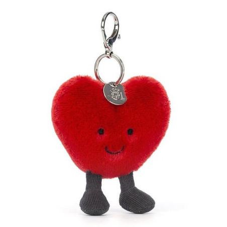 CZERWONE SERDUSZKO zawieszka breloczek Amuse 16 cm