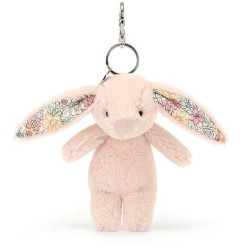 KRÓLICZEK Z KWIECISTYMI USZAMI różowa zawieszka breloczek Blossom Blush Bunny 17 cm