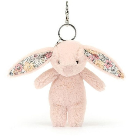 KRÓLICZEK Z KWIECISTYMI USZAMI różowa zawieszka breloczek Blossom Blush Bunny 17 cm