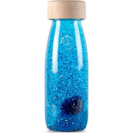 Butelka sensoryczna do zabawy FLOAT niebieski Petit Boum
