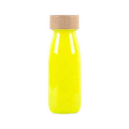 Butelka sensoryczna do zabawy FLOAT NEON żółta Petit Boum